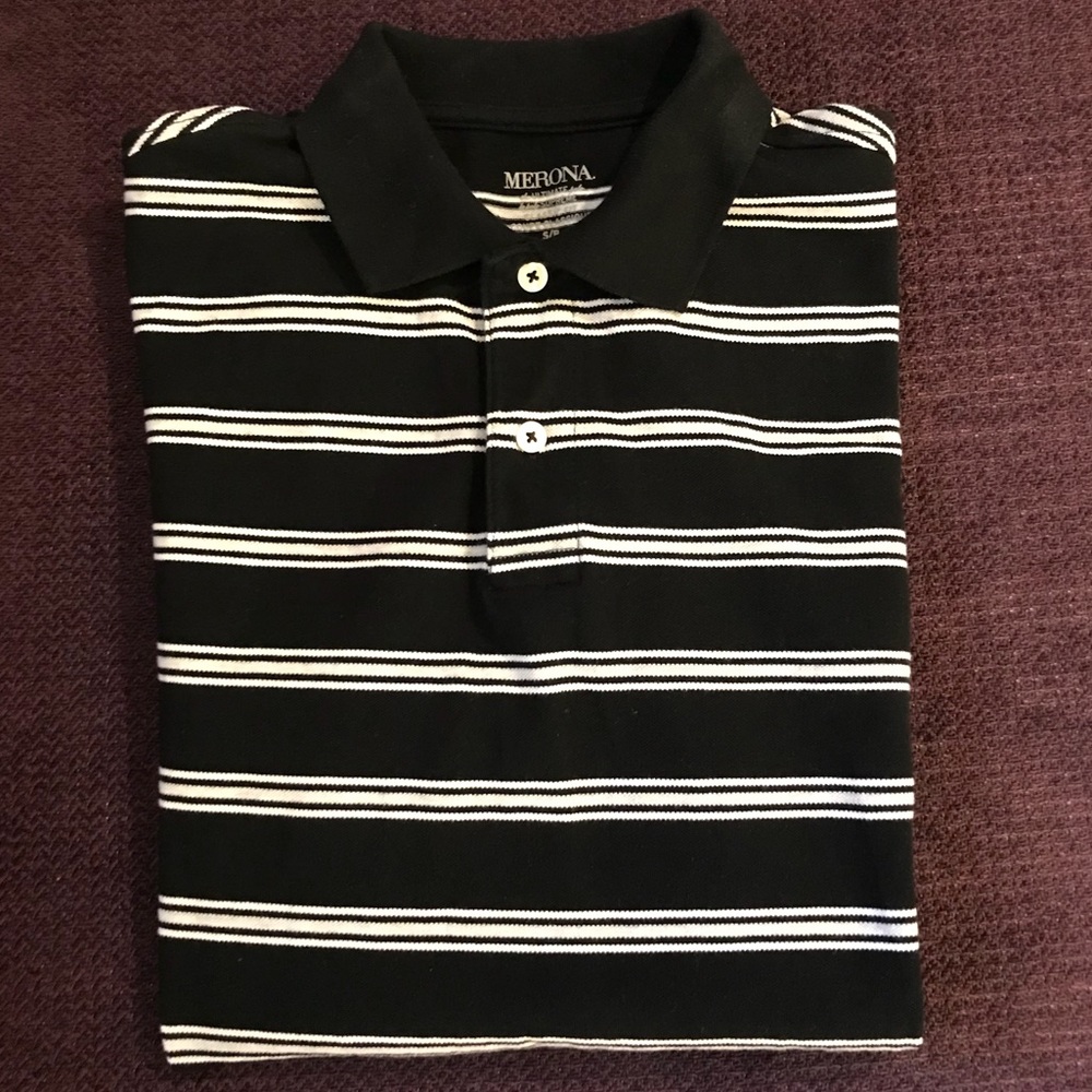 Merona Striped Short Sleeve Polo